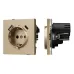 Механизм розетки с USB зарядкой SCT-TENDO-MUAC-SFPL-GD 230V, 16A, Золото светлое, 1 пост Механизм розетки с USB зарядкой SCT-TENDO-MUAC-SFPL-GD 230V, 16A, Золото светлое, 1 пост