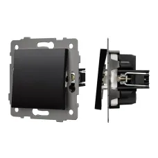 Механизм выключателя одноклавишный перекрёстный SWT-MKX1-PL-BK-V 250V, 10A