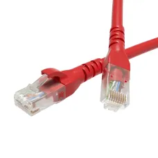 Патч-корд неэкранированный CAT6 U/UTP 4х2 LSZH красный 1м