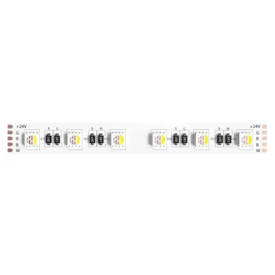 Светодиодная лента 24V 14,4W/m (на канал 3,6W/m) RGB+W 3000К 5м IP20 TAPE A2406012-02-RGB3K