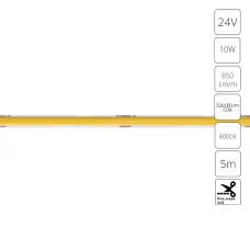 Светодиодная лента 24V 10W/m 4000К 5м IP20 LANE