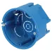 Коробка установочная ЭРА KUT-68-45-blue синяя 68х45мм для твердых стен саморезы IP20