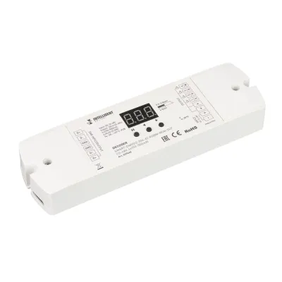 Декодер SMART-DMX512-204-62-RGBW-RDM-SUF 12-48 V, 4x150-500 mA IARL, IP20, пластик, 5 лет