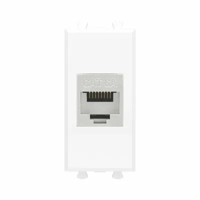 Avanti Компьютерная розетка RJ-45 без шторки      модульная кат.6A экранированная Белое облако 1    модуль