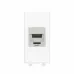 Avanti Компьютерная розетка RJ-45 без шторки модульная кат.6A экранированная Белое облако 1 модуль Avanti Компьютерная розетка RJ-45 без шторки модульная кат.6A экранированная Белое облако 1 модуль