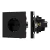 Механизм электрической розетки SCT-TENDO-MEU1-SFPL-BK 230V, 16A, Чёрный, 1 пост