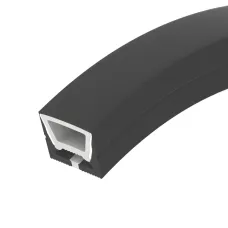 Профиль силиконовый WPH-FLEX-1616-TOP-S11-5m FULL BLACK (Силикон)