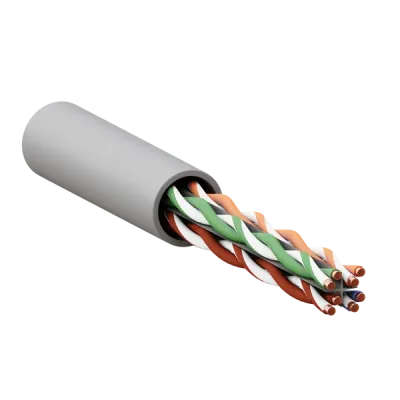 Витая пара TERACOM PRO Cat6 U/UTP 4 пары solid 23AWG оболочка LSZH нг(А)-HF цвет серый (упак 305м)