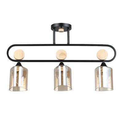 Потолочный светильник Arte Lamp GLAMORE A5076PL-3BK E27 3*60Вт Металл Чёрный