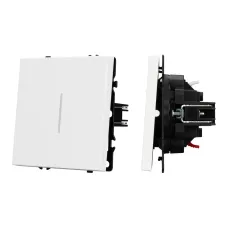 Механизм выключателя одноклавишный непроходной LED SWT-NOBE-MK01-SFPL-L-WH 230V, 10A, Белый, 1 пост