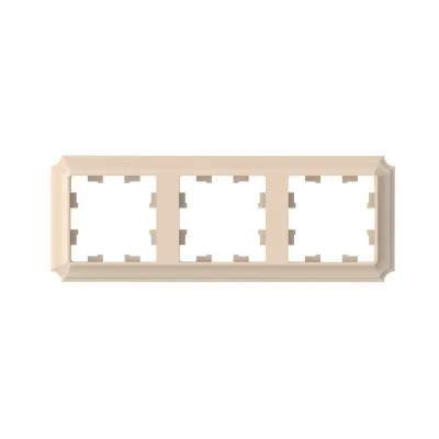 ATLASDESIGN ANTIQUE 3-постовая рамка, универсальная, ПЕСОЧНЫЙ