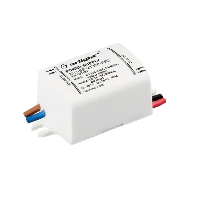 Блок питания ARJ-SP-21300-PFC (6W, 12-21V, 300mA) (IP44 Пластик, 5 лет)