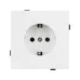 Механизм электрической розетки SCT-TENDO-MEU1-PL-WH 230V, 16A, Белый, 1 пост