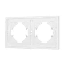 Рамка пластиковая FRM-TENDO-PL-2-WH, Белый, 2 поста