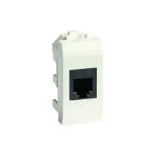 Ком.роз. RJ45 кат.6 (8P8C, Hyperline, Dual IDC 110&Krone) Brava, белая, 1мод