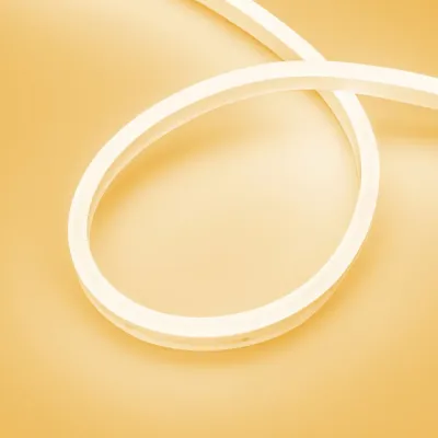 Лента герметичная AURORA-PS-A120-16x8mm 24V Amber 10 W/m, IP65, 2835, 5m, силикон