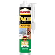 Силиконовый нейтр. герметик Момент(белый), 280 мл
