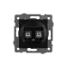Механизм компьютерной розетки двойной SCT-MPC2-PL-BK-V RJ-45, CAT6