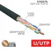 Витая пара U/UTP CAT 6 PE 4PR 23AWG OUTDOOR SOLID черный 305м