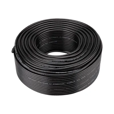 Кабель коаксиальный RG-58 A/U 50 Ом Cu/Al/Cu 64%  бухта 100м черный, REXANT