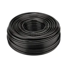 Кабель коаксиальный RG-6U, 75 Ом, CCS/Al/Al, 64%, OUT черный 100 м