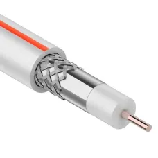 Кабель коаксиальный SAT 50 M, CCS/Al/Al, 75%, 75 Ом, IN, белый, 100 м