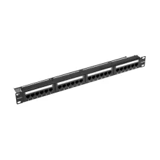 Патч-панель 19' CAT5e 1U 24 порта UTP RJ45 Dual IDC с органайзером