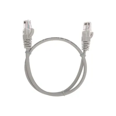 Патч-корд U/UTP, CAT 5e, RJ45-RJ45, 26AWG, LSZH, серый, 0,5м,
