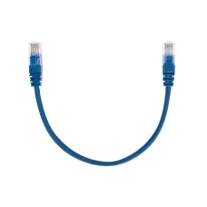 Патч-корд U/UTP, CAT 5e, RJ45-RJ45, 26AWG, LSZH, синий, 0,3м,