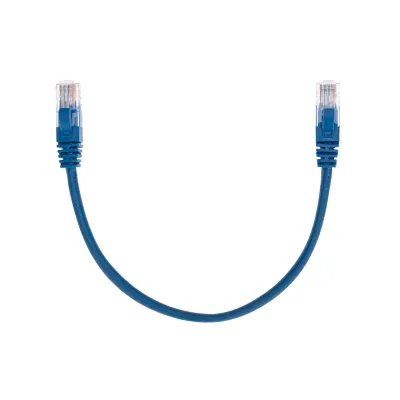 Патч-корд U/UTP, CAT 5e, RJ45-RJ45, 26AWG, LSZH, синий, 0,3м,