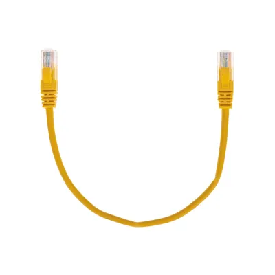 Патч-корд U/UTP, CAT 5e, RJ45-RJ45, 26AWG, LSZH, желтый, 0,3м,