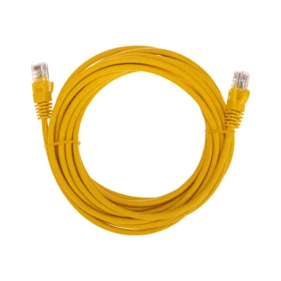 Патч-корд U/UTP, CAT 5e, RJ45-RJ45, 26AWG, LSZH, желтый, 5м,