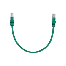 Патч-корд U/UTP, CAT 5e, RJ45-RJ45, 26AWG, LSZH, зеленый, 0,3м,