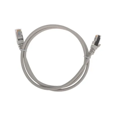 Патч-корд F/UTP, CAT 5e, RJ45-RJ45, 26AWG, LSZH, серый, 1м,