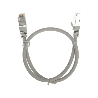 Патч-корд F/UTP CAT 6, RJ45-RJ45, 26AWG, LSZH, серый, 0.5м,