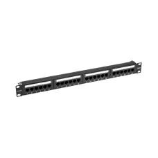 Патч-панель 19' CAT6 1U 24 порта UTP RJ45 Dual IDC с органайзером