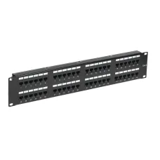 Патч-панель 19' CAT6 2U 48 портов UTP RJ45 Dual IDC с органайзерами