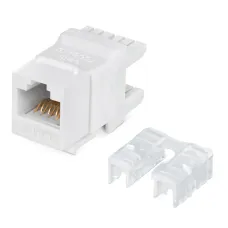 Модуль Keystone Jack RJ-45(8P8C) UTP неэкранированный CAT6 180град белый