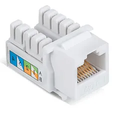 Модуль Keystone Jack RJ-45(8P8C) UTP неэкранированный CAT6 90град белый