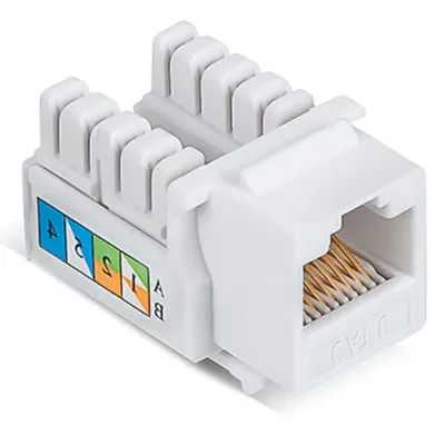 Модуль Keystone Jack RJ-45(8P8C) UTP неэкранированный CAT6 90град белый
