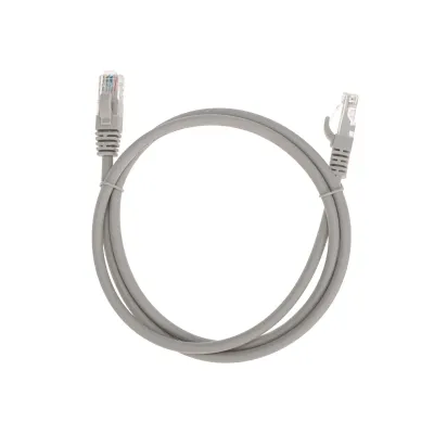 Патч-корд U/UTP CAT 6, RJ45-RJ45, 26AWG, LSZH, серый, 1м,