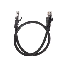 Патч-корд U/UTP CAT 6, RJ45-RJ45, 26AWG, LSZH, черный, 0.5м,