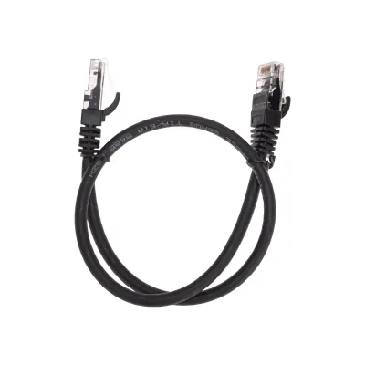 Патч-корд U/UTP CAT 6, RJ45-RJ45, 26AWG, LSZH, черный, 0.5м,