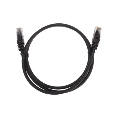 Патч-корд U/UTP CAT 6, RJ45-RJ45, 26AWG, LSZH, черный, 1м,