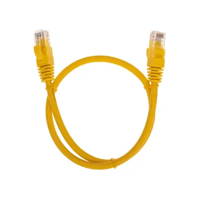 Патч-корд U/UTP CAT 6, RJ45-RJ45, 26AWG, LSZH, желтый, 0.5м,