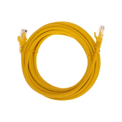 Патч-корд U/UTP CAT 6, RJ45-RJ45, 26AWG, LSZH, желтый, 5м,