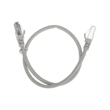 Патч-корд S/FTP CAT 6A (10G), RJ45-RJ45, 28AWG, LSZH, серый, 0.5м,