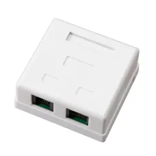 Розетка комбинированная внешняя. RJ-45(8P-8C) + RJ-11(6P-4C). UTP неэкраниров,