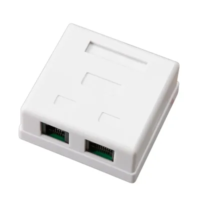 Розетка комбинированная внешняя. RJ-45(8P-8C) + RJ-11(6P-4C). UTP неэкраниров,