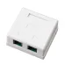 Розетка комбинированная внешняя. RJ-45(8P-8C) + RJ-11(6P-4C). UTP неэкраниров,